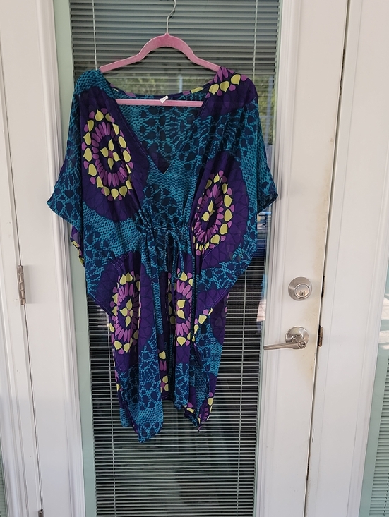Old Navy Other - Old Navy Vibrant Purple Teal Floral Print Swim Cover Up Sz XXL